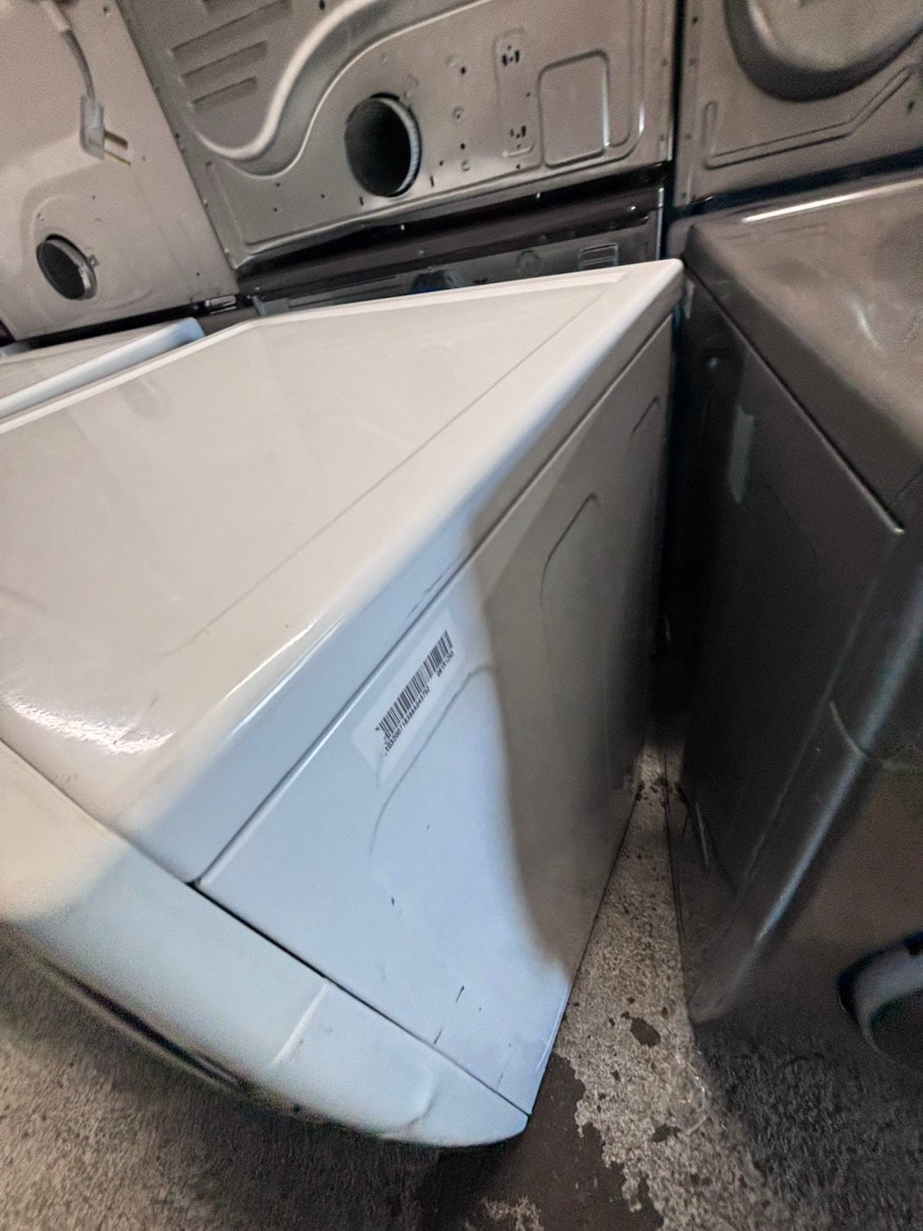 >*July 4th sale 🔥🇺🇸 LG sensor Dry front load stackable electric 220v dryer in white  color used-refurbished 27" #DS155NB