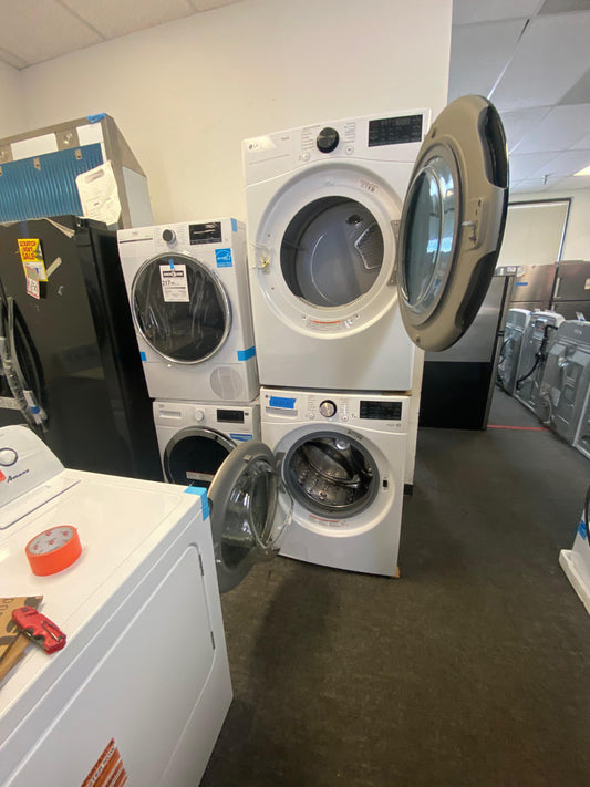 LG new Open Box 📦 Scratch & dent mix & match 4.5 cu. ft.  Large Capacity Front Load Washer -& 7.4 cu. ft. Large Capacity Front Load Electric Dryer - White mix & match Set / stock number #WDE774A3