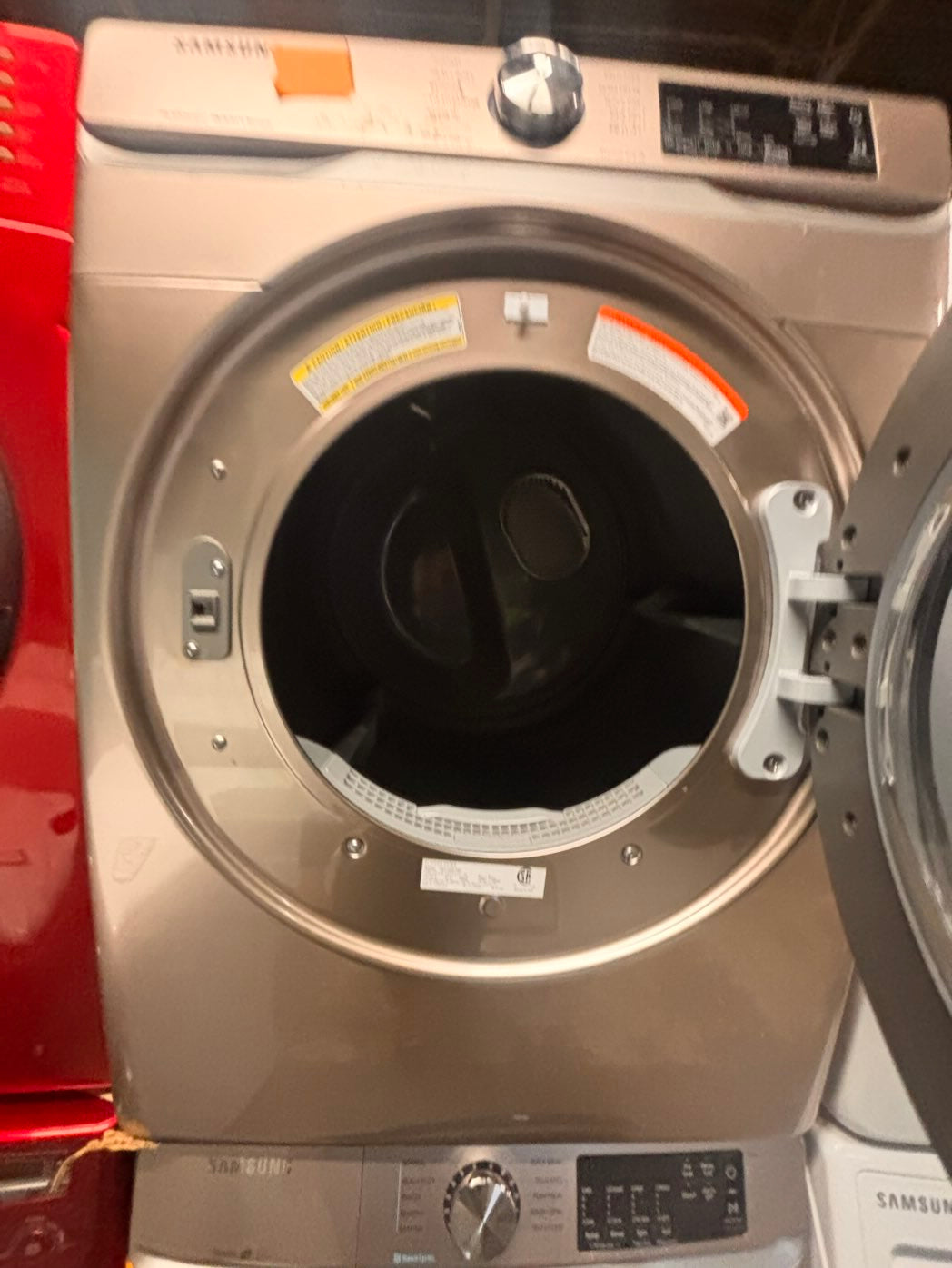 } samsung washer & dryer set electric 220v front load stackable or side by side working 💯  with warranty - sensor dry in Tuscan (champagne color )   #ALSK1ZET