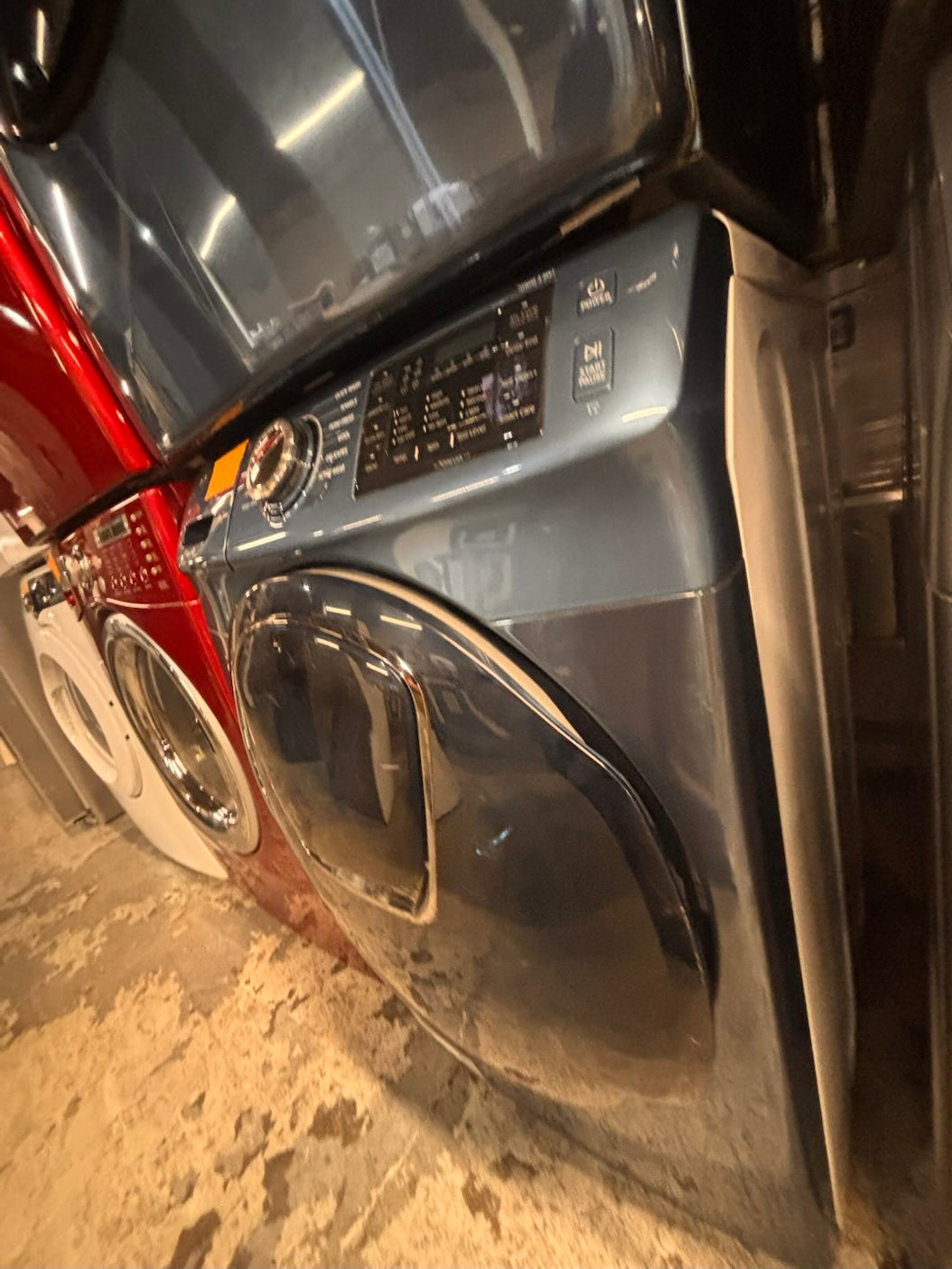 }}SALE🔥🎈samsung washer & dryer set electric 220v front load stackable or side by side working 💯  with warranty - sensor dry in sky blue   #F2SKP7SET