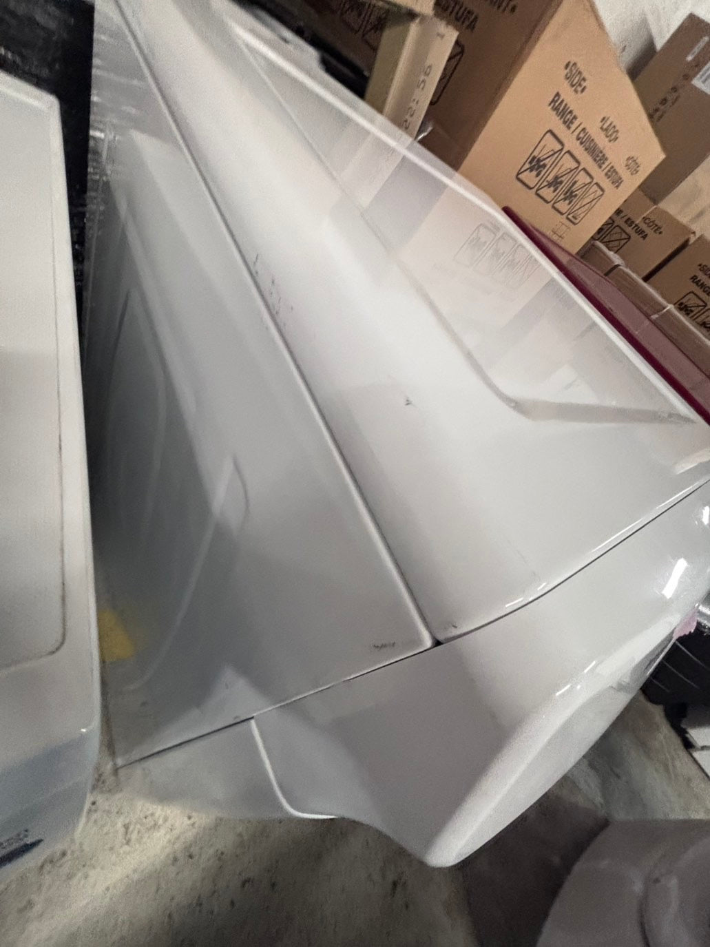>*maytag sensor Dry front load stackable electric 220v dryer in white  color used-refurbished 27" #DMEY19B