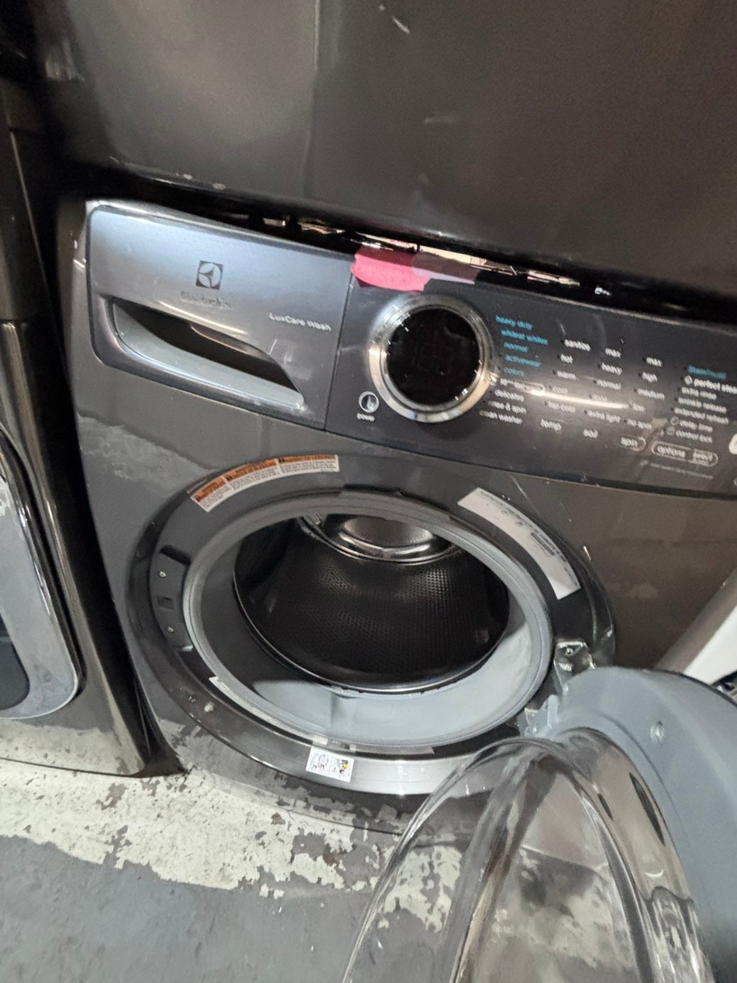>* special 🔥Electrolux large capacity washer & dryer set electric 220v front load stackable or side by side - sensor dry in gray  #ELR9SET