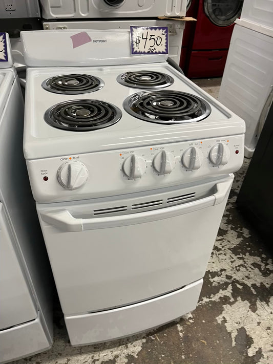 Hotpoint electric range coil white with broil 20” #ER310YB