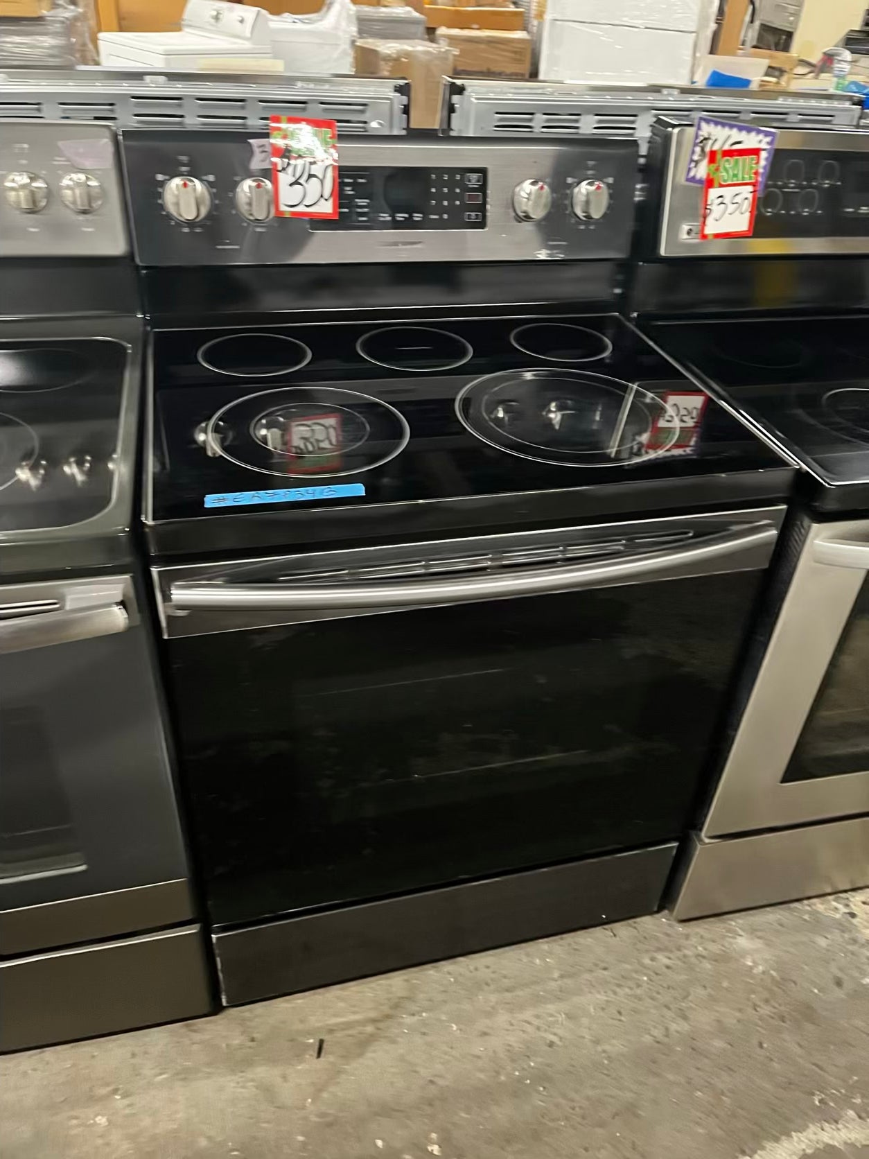 🎁Holiday Sale 🎄 Samsung electric 220v glass top range 5 burner Refurbished convection bake Broil self clean black stainless steel 30" #ER7P34B