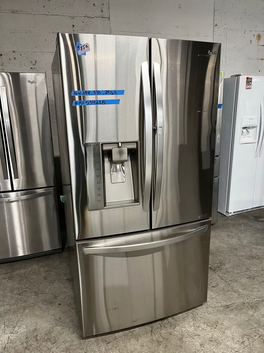 LG French door Refrigerator stainless steel Showcase w/ ice water dispenser 36" #RF53421B