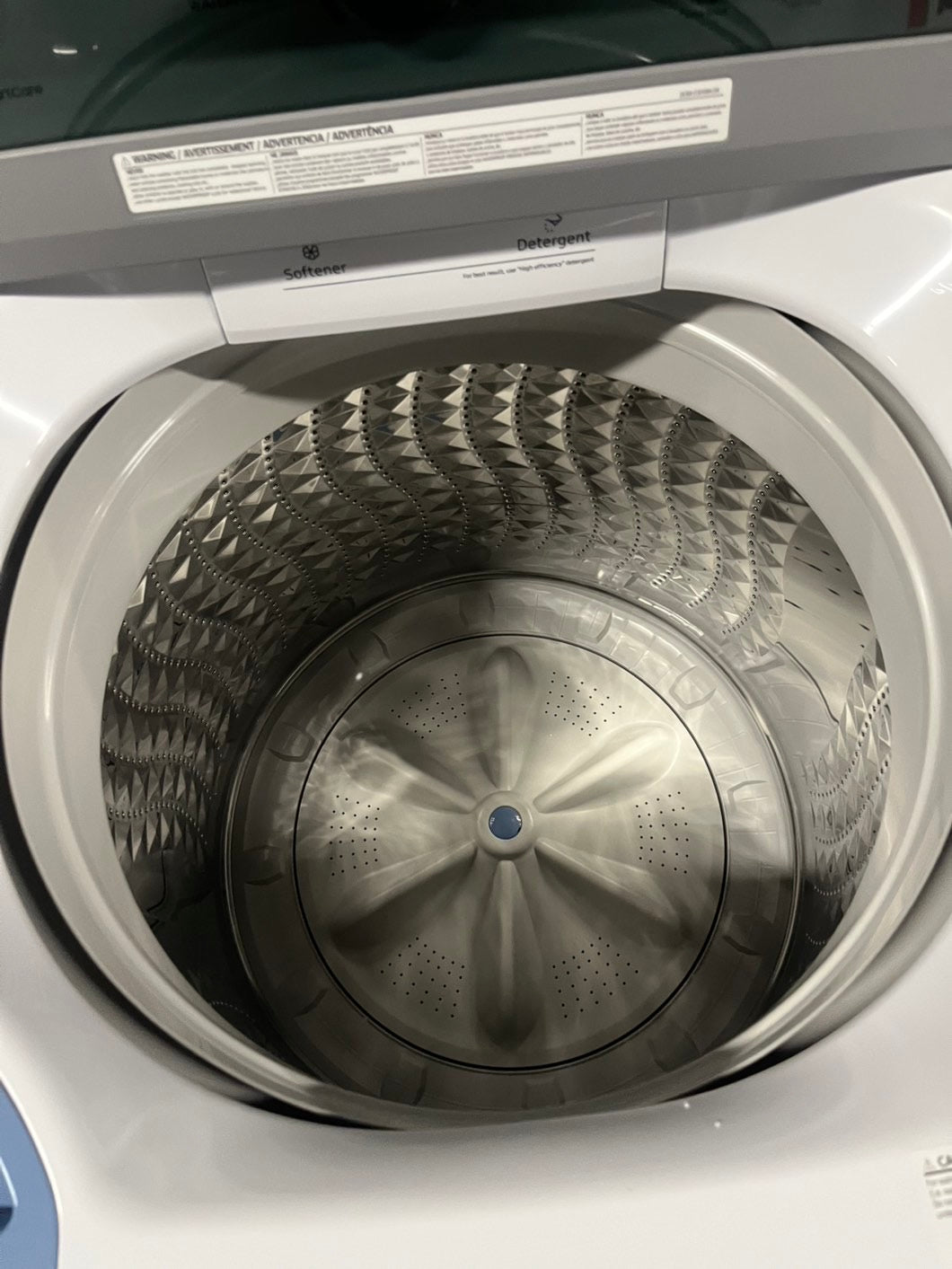 Open box 📦 New S/d New Samsung Top load washer Stainless steel Drum 4.5 Cu.Ft And Electric dryer set 27” wide white #WDSM45B