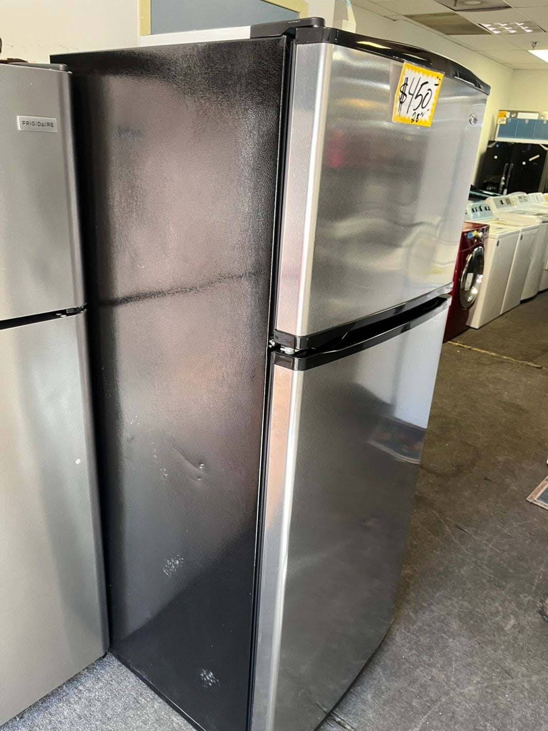 - Whirlpool top freezer refrigerator stainless steel 28" #RF79ML