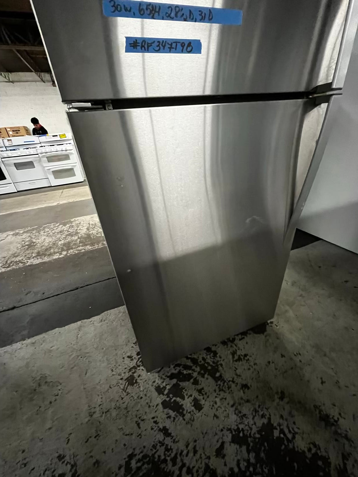 🎄Holiday Sale 🎁” Whirlpool top freezer refrigerator stainless steel  used refurbished 30’ #RF347T9B
