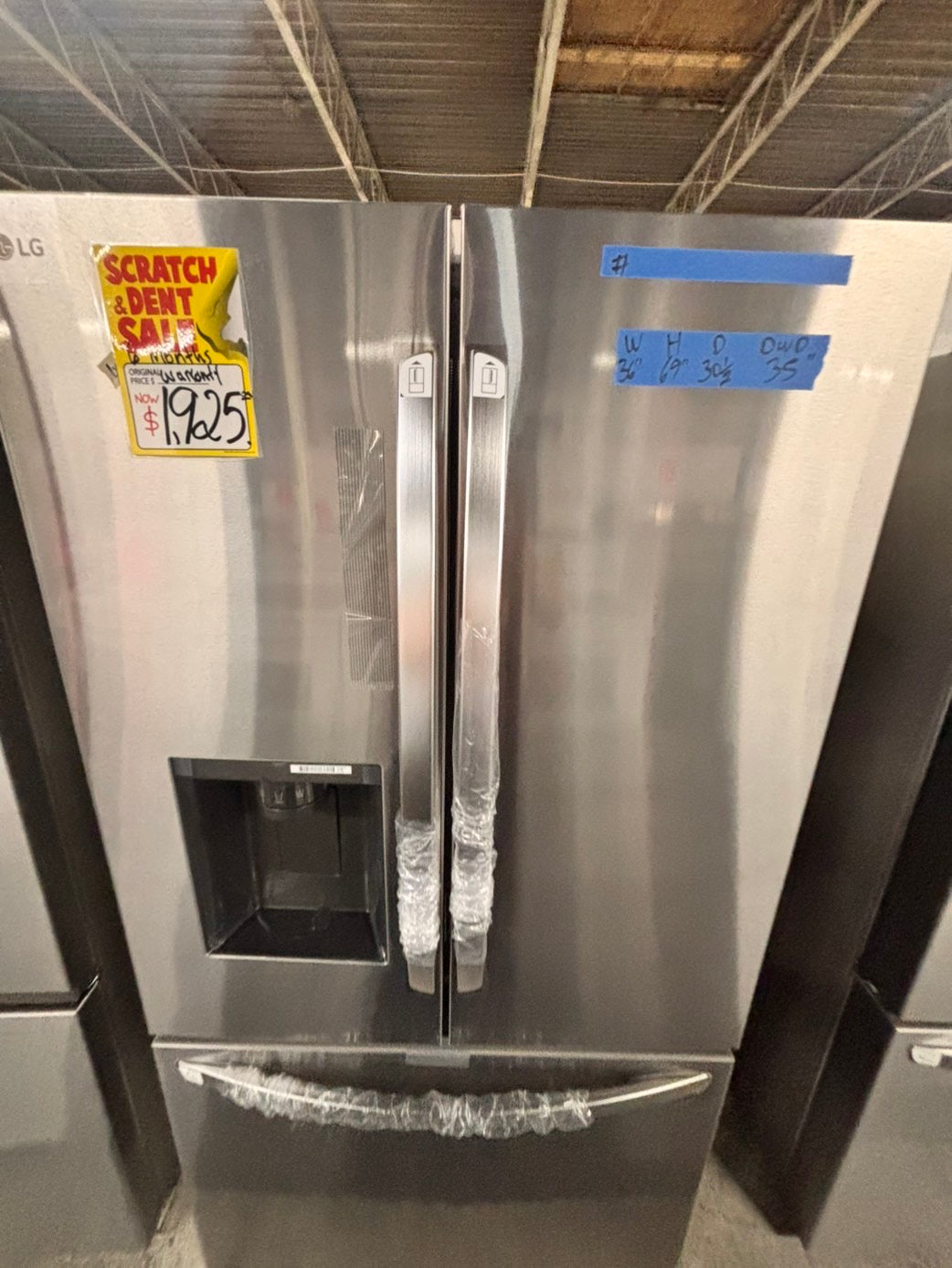 >special🎈LG New open box 📦 Refrigerator with ice maker & water dispenser - Stainless Steel #RZ23SSB