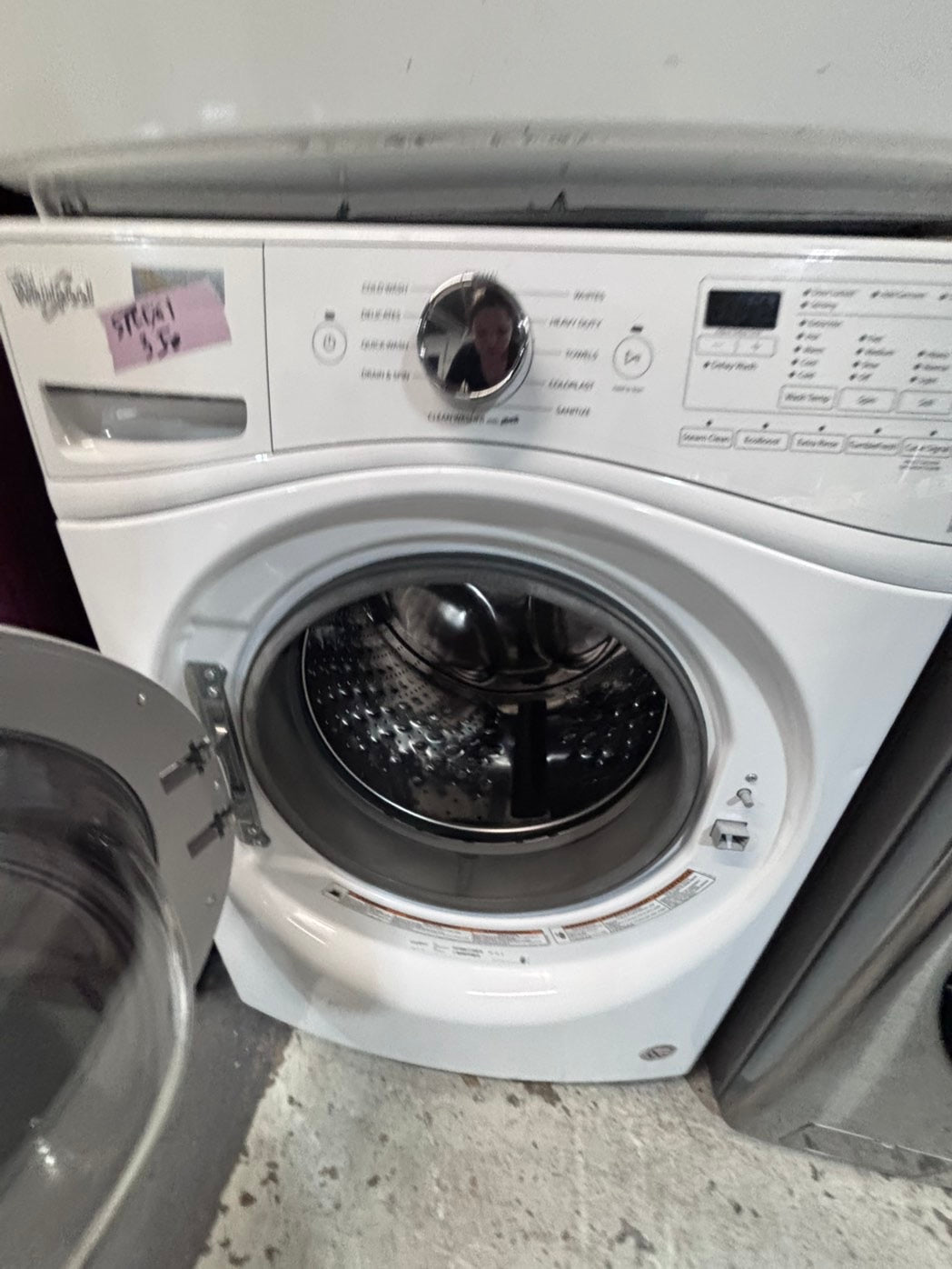 >*special 🔥mix & match whirlpool set electric 220v front load stackable or side by side - sensor dry in white color #WFSW1SET