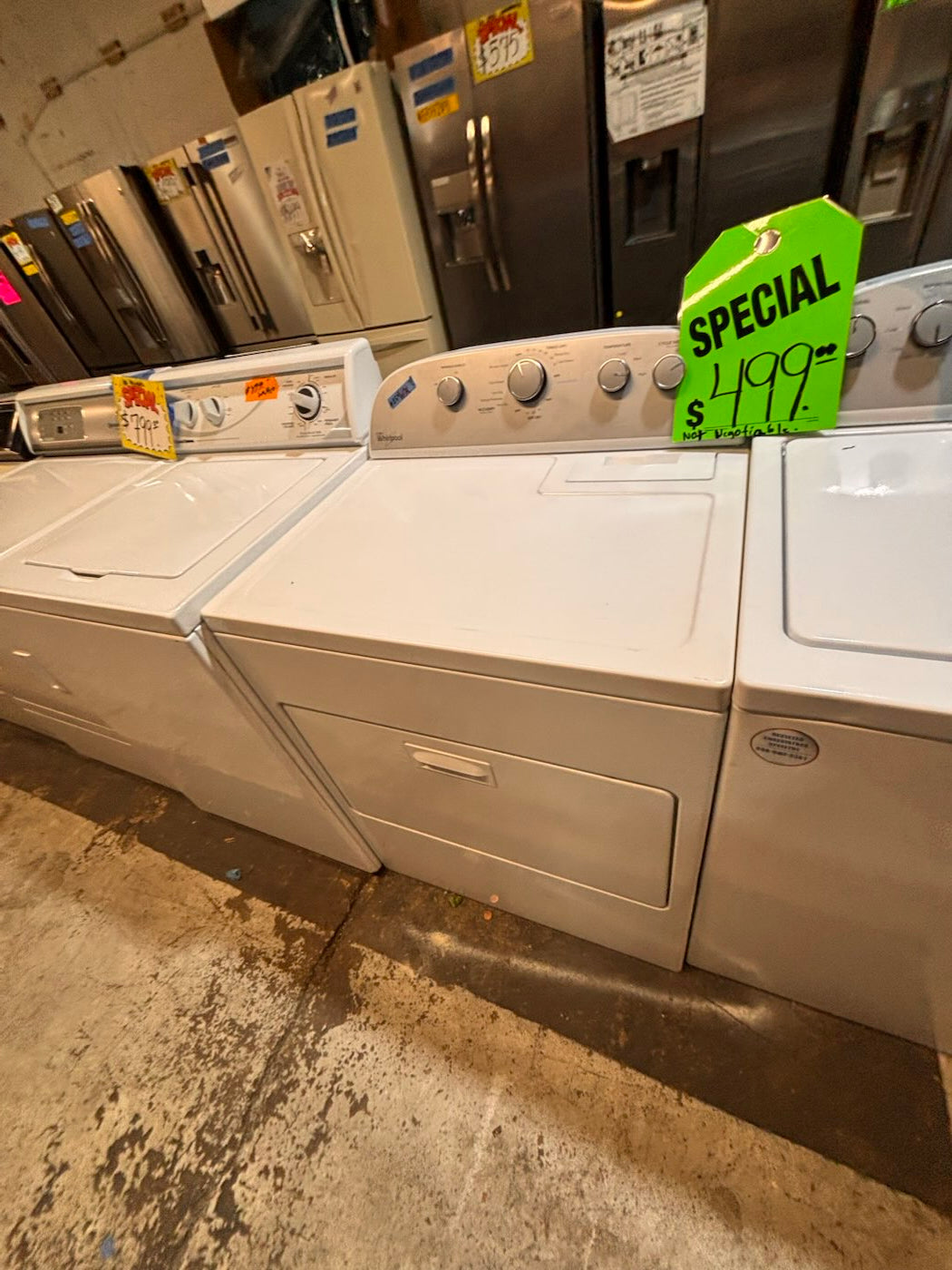 }}whirlpool top load washer with removable agitator large capacity & electric dryer 220v  set top load side by side used , refurbished working 💯  with warranty #TS741YB