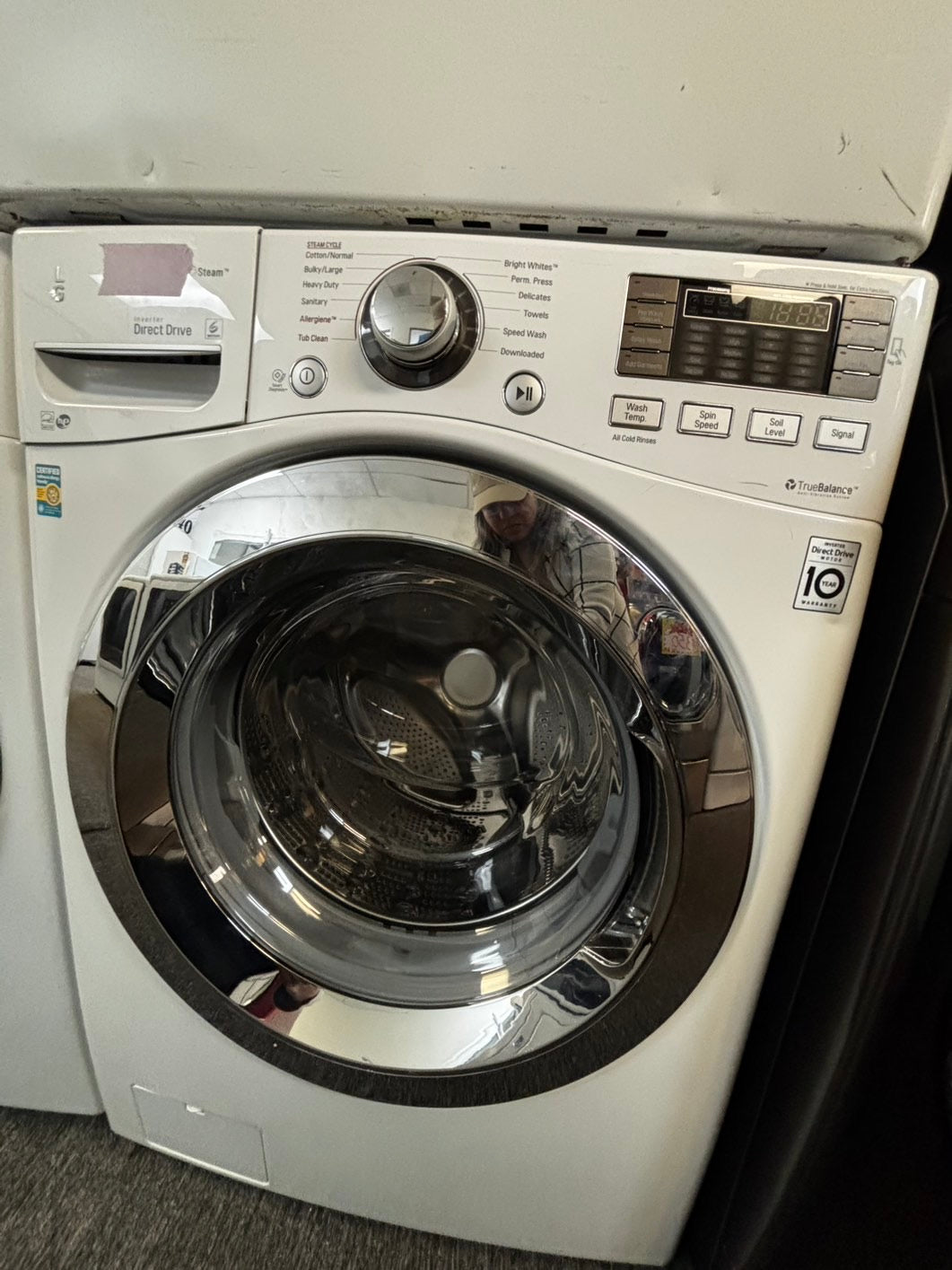 -📢black Friday sale 🦃 LG front load steam washer 4.5cu.ft large capacity stainless steel drum used-refurbished #FW4556L