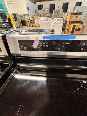 >frigidaire induction Glass Top electric stove stainless steel bake broil burner Self clean 30”  used-Refurbished #EF16B2B