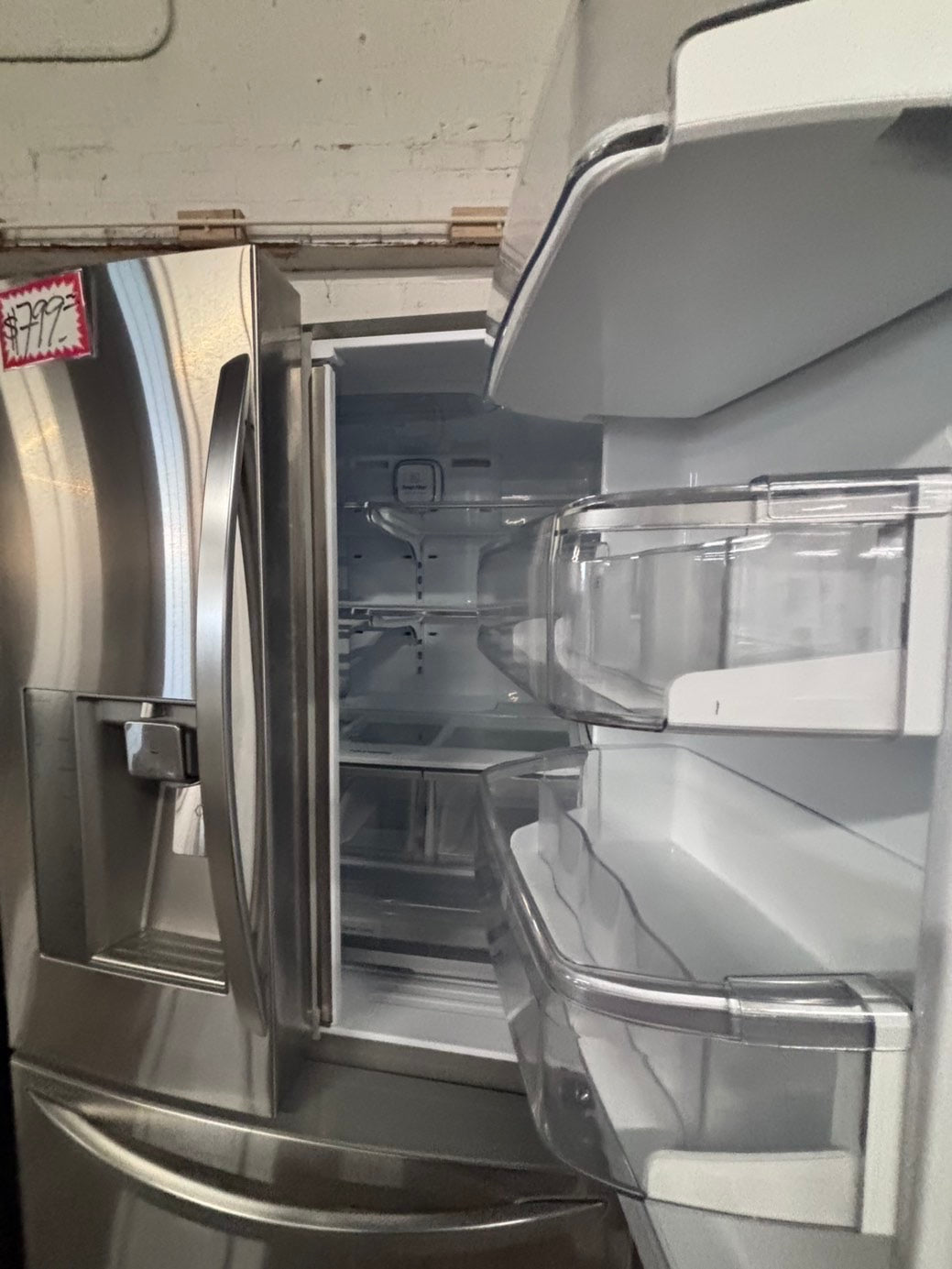 >LG French door Refrigerator counter depth stainless steel w/ ice water dispenser 36" #ARF31B