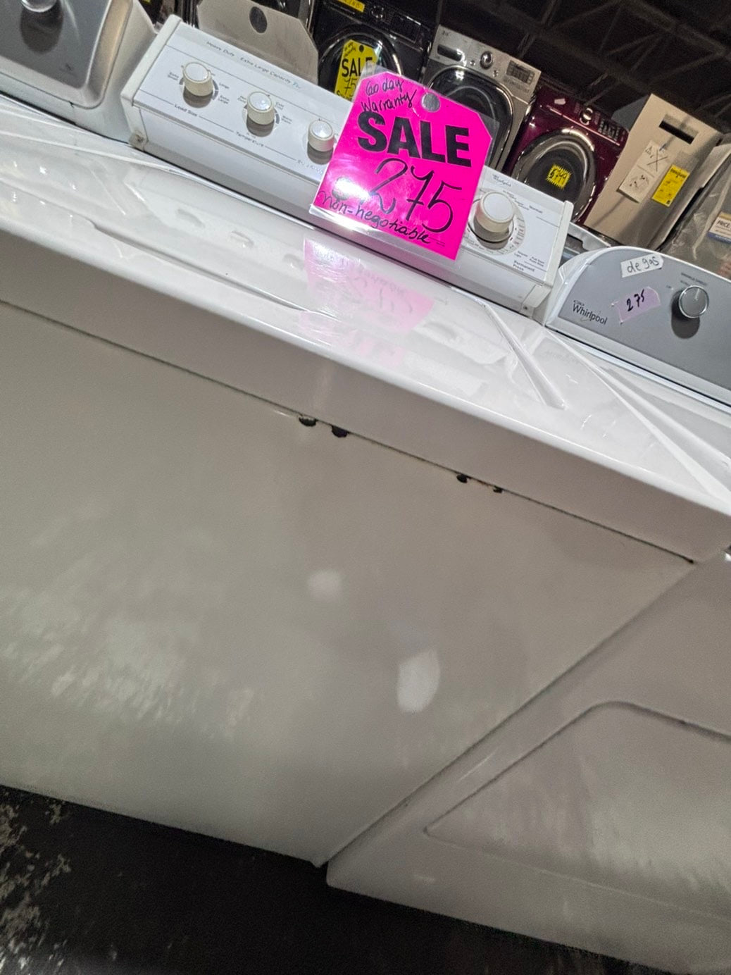 >*sale🎈whirlpool Top load washing machine w agitator 27" in good condition,used-Refurbished #TWE226B