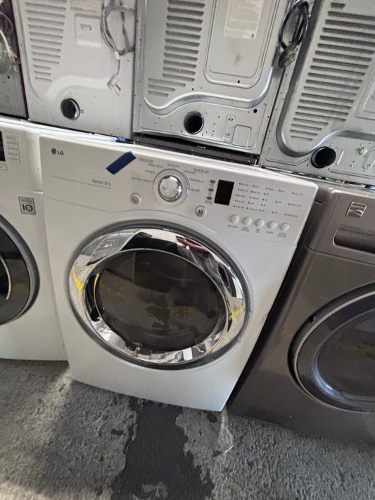 >*July 4th sale 🔥🇺🇸 LG sensor Dry front load stackable electric 220v dryer in white  color used-refurbished 27" #DS155NB