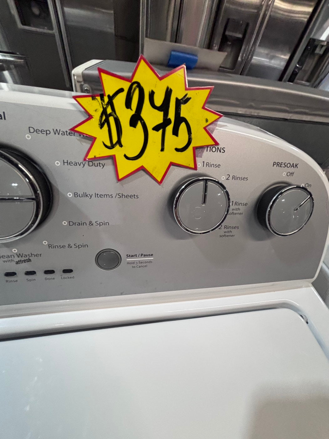 >*whirlpool Top load washing machine w agitator large capacity 27" in good condition,used-Refurbished #TWA336B