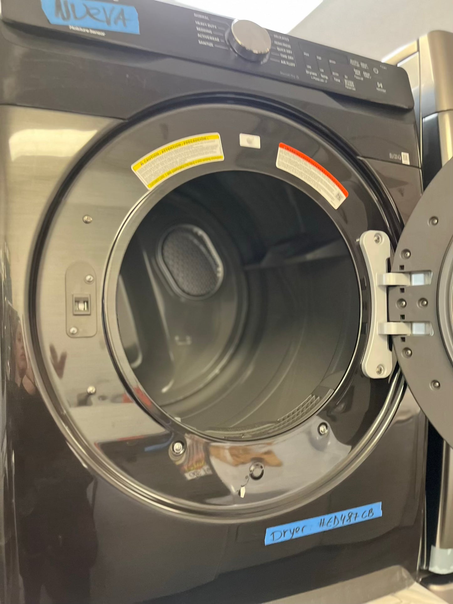 ~ ⚡️ Black Friday 🎉 New Open Box 📦 Scratch & Dent Samsung 4.5 cu. ft. High-Efficiency Front Load Washer in Brushed Black with Self-Clean+ & 7.5 cu. ft. Vented Stackable Electric Dryer in Brushed Black with Sensor Dry | Stock Number #WD6392SL