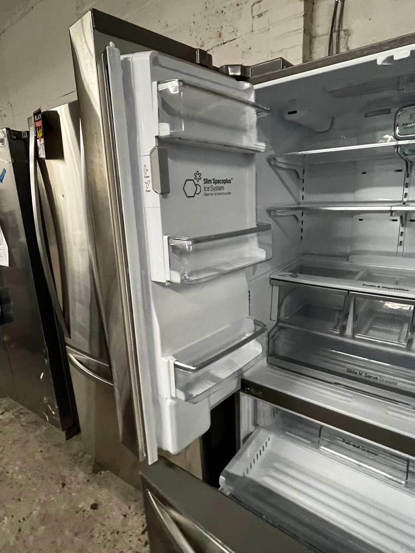 🎄 LG French door Refrigerator counter depth stainless steel w/ ice water dispenser 36" #RF79349B