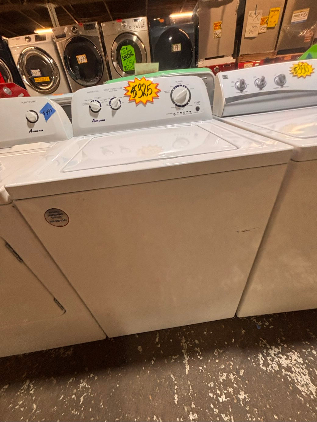 }}Amana Top load washing machine w agitator 27" in good condition,working 💯 with warranty ! used-Refurbished #TWT17TB