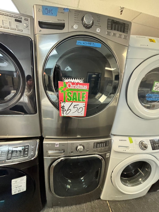 🎁Holiday Sale 🎄 GAS Mix & Match LG washer & dryer set front load stackable stainless steel 27”in Refurbished-used #EDG414L