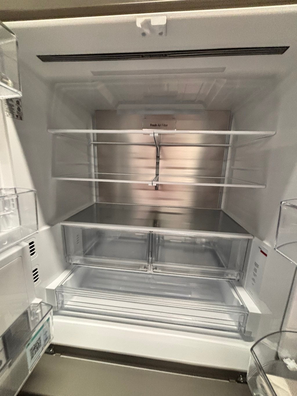 >special🎈New open box (costumer return ) LG - Counter-Depth MAX 25.5 Cu. Ft. French Door Smart Refrigerator with ice maker & water dispenser - Stainless Steel #RFLG55YB