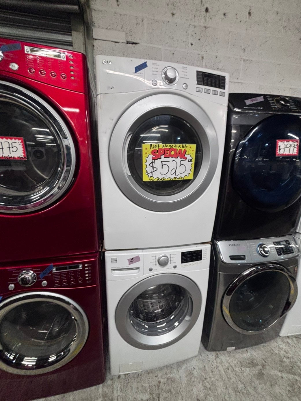 >*special 🔥mix & match kenmore washer & LG dryer set electric 220v front load stackable or side by side - sensor dry in white  #MX44V6BSET