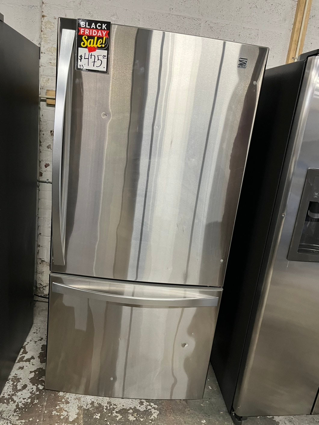 *🔥Black Friday Deal🔥Used | Refurbished Kenmore 33 bottom freezer refrigerator w/ iced maker stainless steel 33" #RFK4567