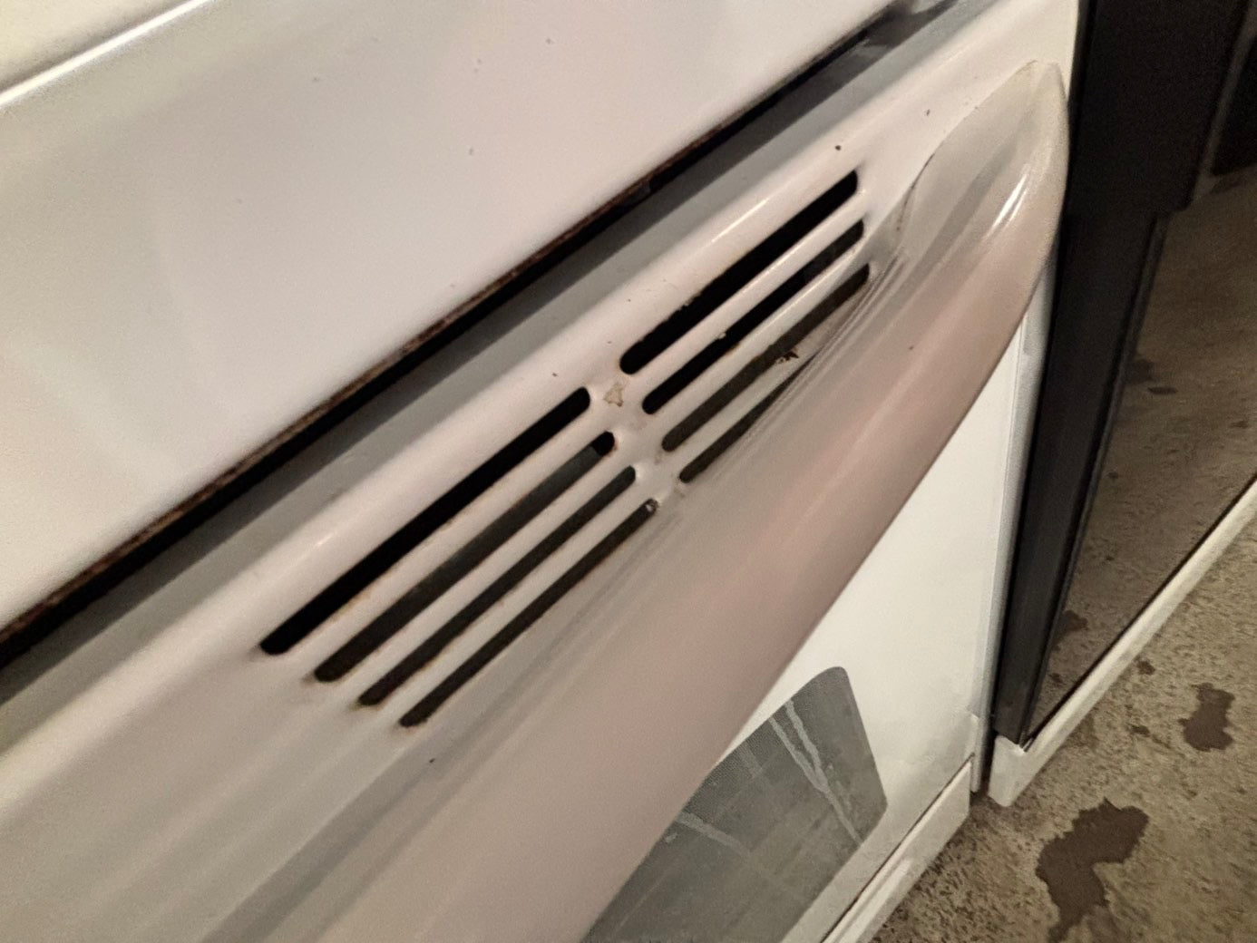 >on sale🔥GE Glass Top electric stove white bake broil 4 burner Self clean 30” off white Refurbished #WGW96B