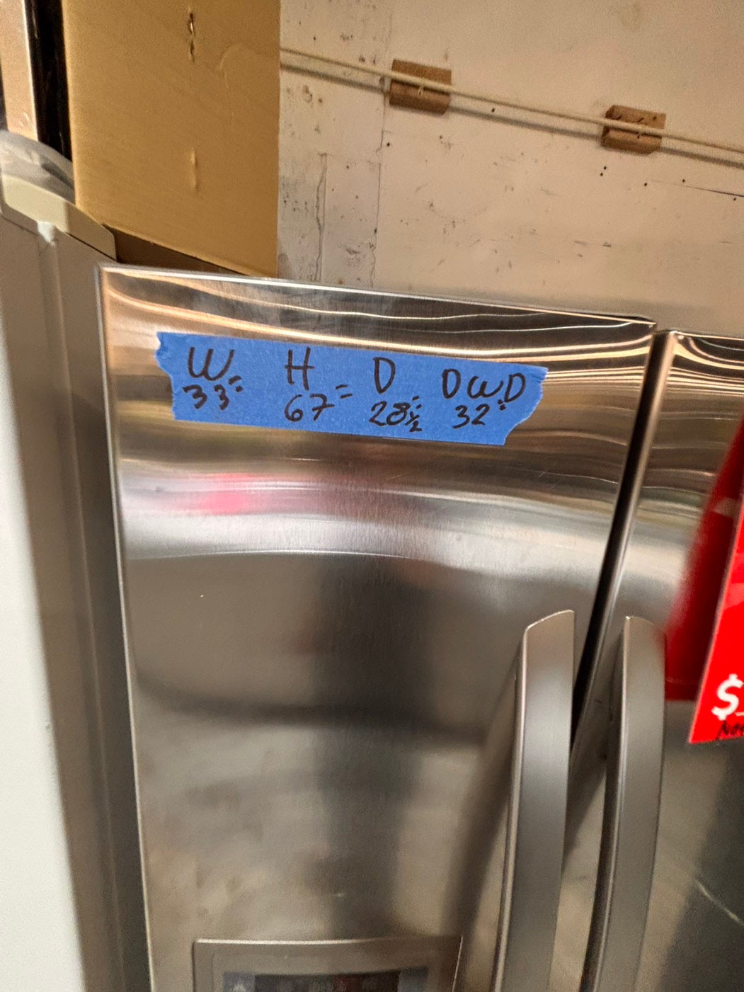 >*SALE🔥🔥LG 33”x 67”h x 29”depth side by side Refrigerator and freezer with ice & water #J1W773B