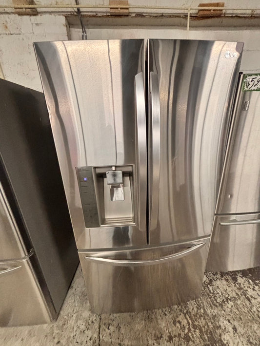 >sale🔥LG French door Refrigerator counter depth stainless steel w/ ice water dispenser great condition 36" used-refurbished #RTAC24B