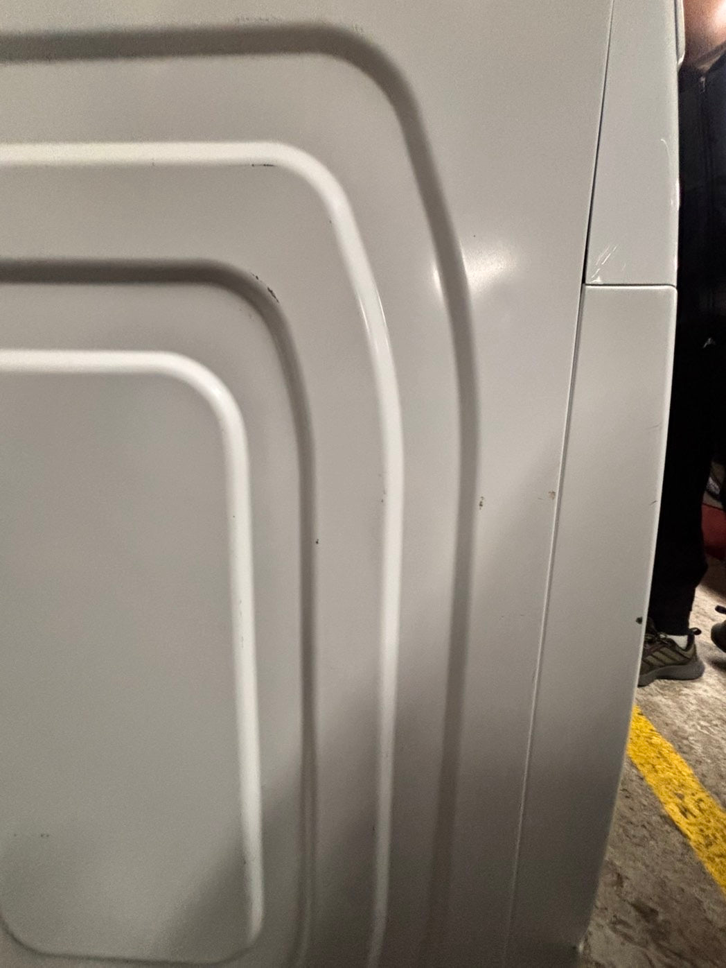 >Samsung white washer 4.5cu. ft. Large capacity, in great condition 27” stackable or side by side  used-refurbished  #SW6RZ4