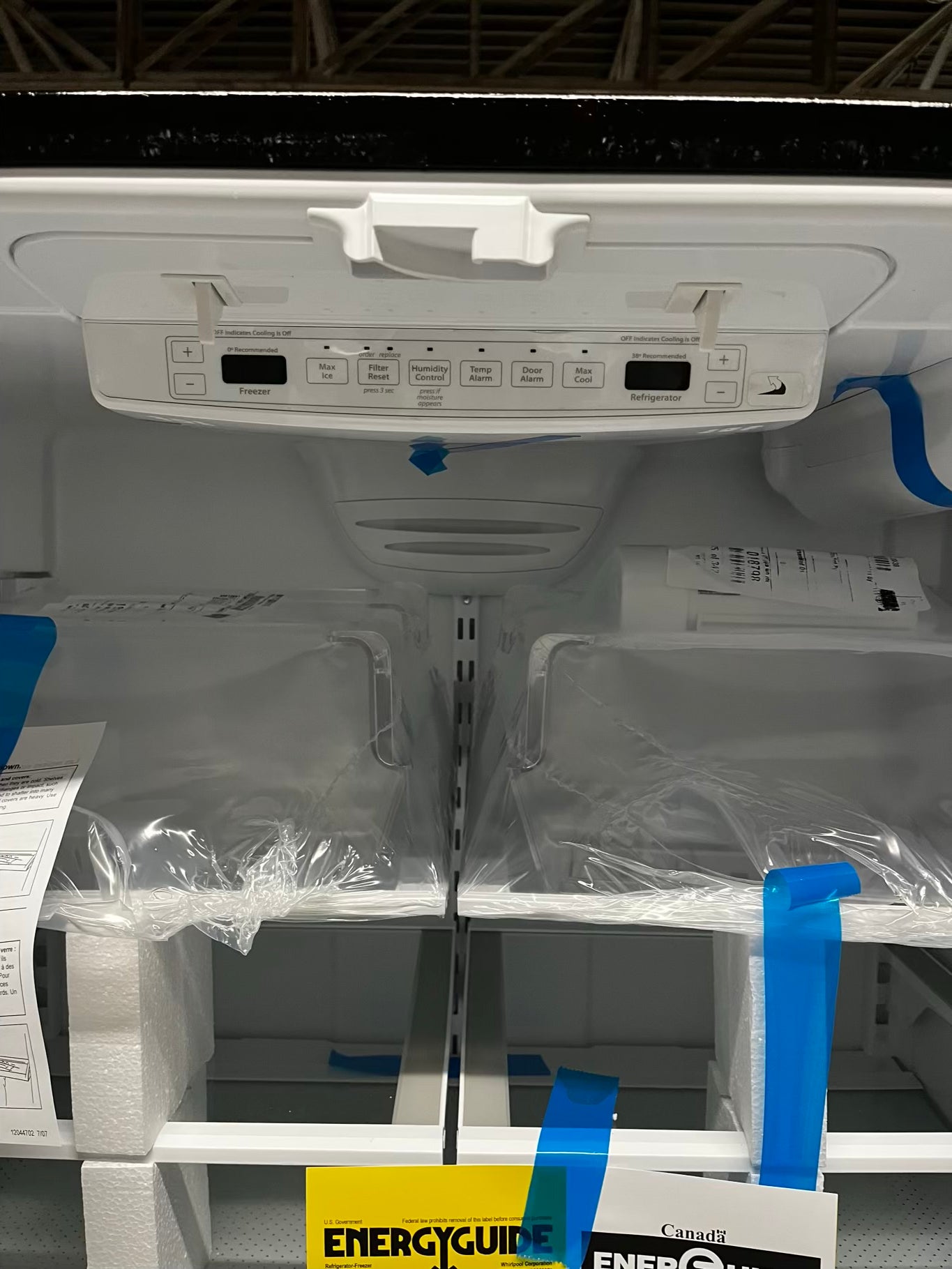 ~ ⚡️ Black Friday 🎉 Open Box 📦 scratch & Dent 36 in. 20 cu. ft. Counter Depth French Door Bottom Mount Refrigerator in Black with Elevated Deli Drawer Stock number #RF10934AB