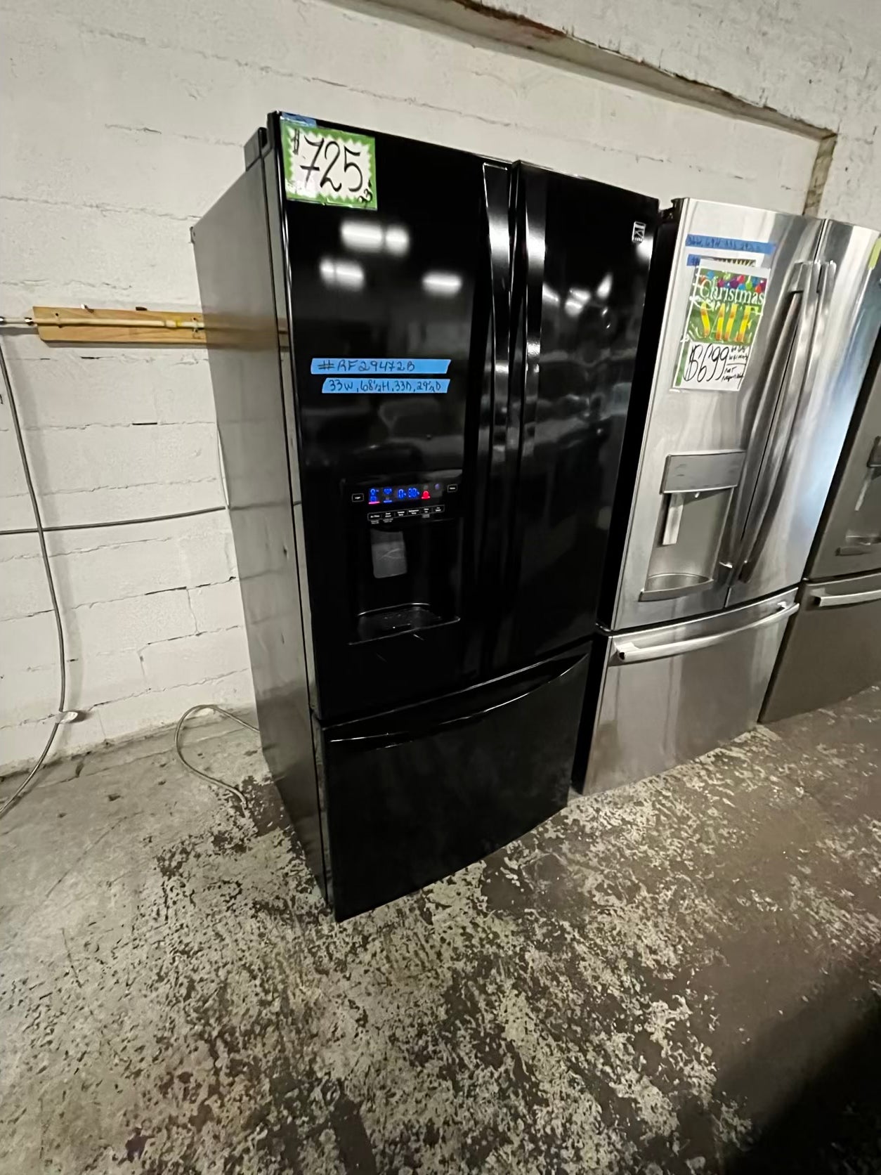 Used | Refurbished Kenmore 33” French door refrigerator w/ice & water dispenser - stock number #RF29472B