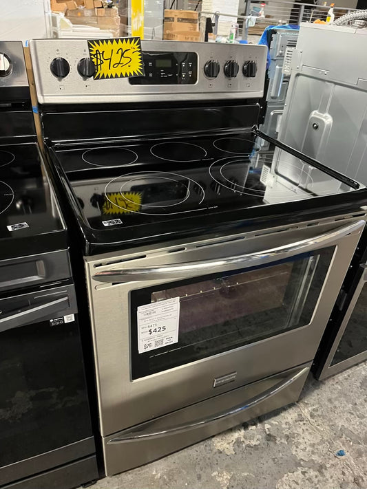 Frigidaire Electric 220v range 5 burner warmer zone stainless steel bake broil self clean 30" #ER513AB-TR