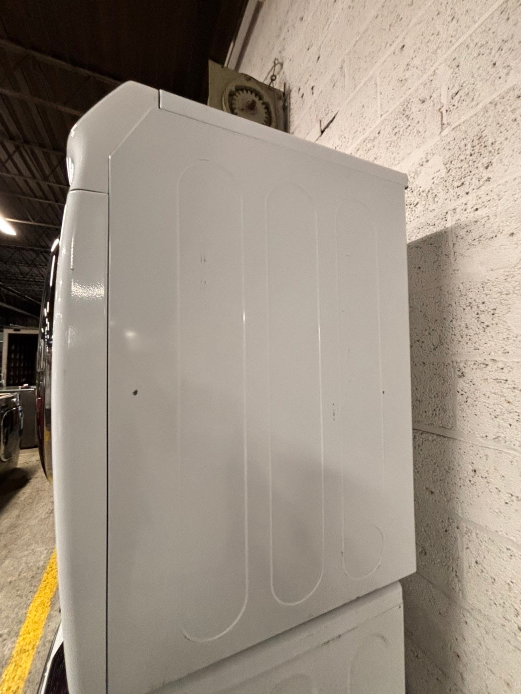 > Samsung washer 4.5 cu ft & dryer 7.5 cu ft set electric 220v front load stackable or side by side - sensor dry He white color  #WD3BLSET