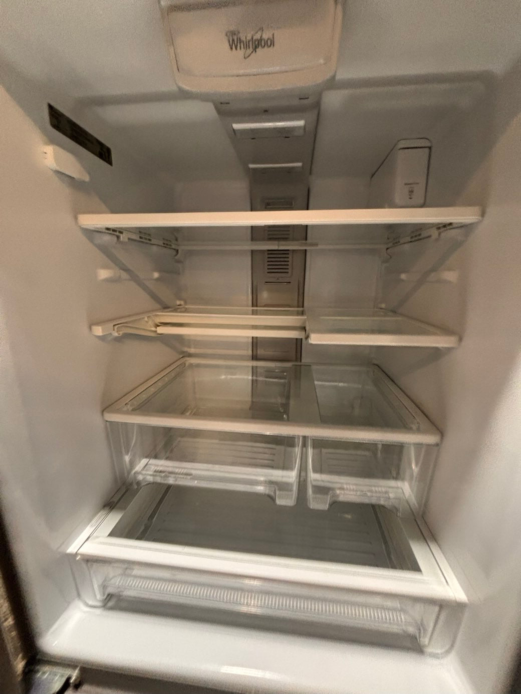 }}Whirlpool30”x67.1/2h French Door freezer fridge black stainless steel with Iced & water 💦 dispenser  used refurbished #FDW309HB