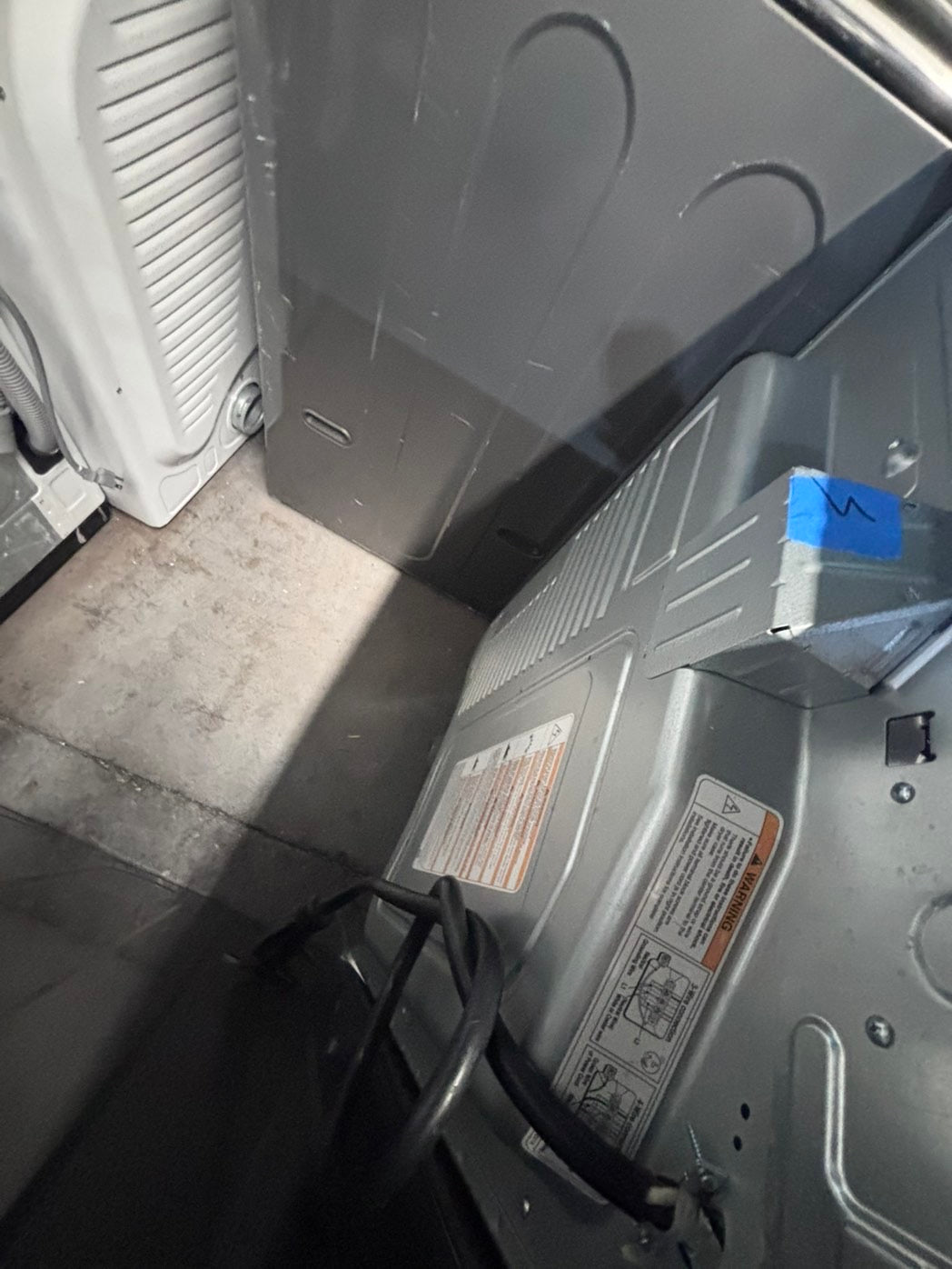 >*used great condition 29”refurbished LG steam washer & dryer set electric front load jumbo size stackable or side by side stainless steel drum 29" #WEX5S9B