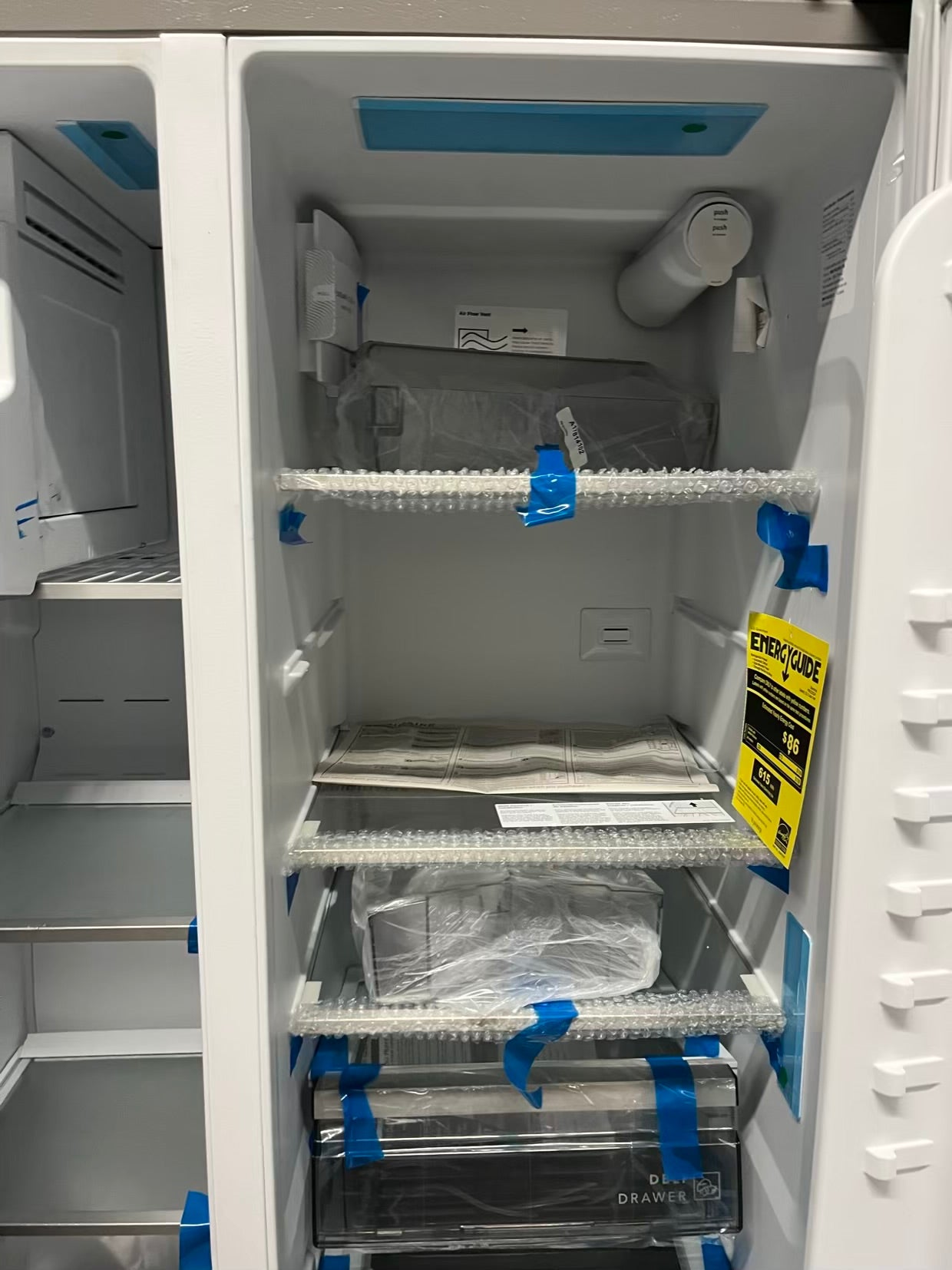 Open Box Frigidaire Profissional side x side Refrigerator stainless steel w/ice water dispenser 36" counter Depth #RE775VB
