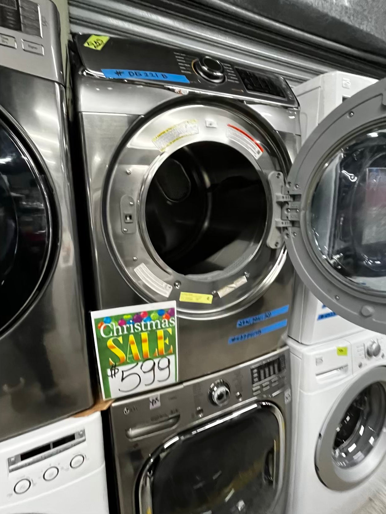 🎁Holiday Sale 🎄 GAS Mix & Match LG washer & Samsung dryer set front load stackable stainless steel 30" in Refurbished #ED77414B