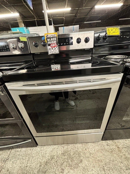 📢🔥black Friday sale 🔥🦃   Samsung glass top electric range 220v 5 burner warm zone Refurbished stainless steel fast boil bake Broil steam clean 30" #RS1438EB
