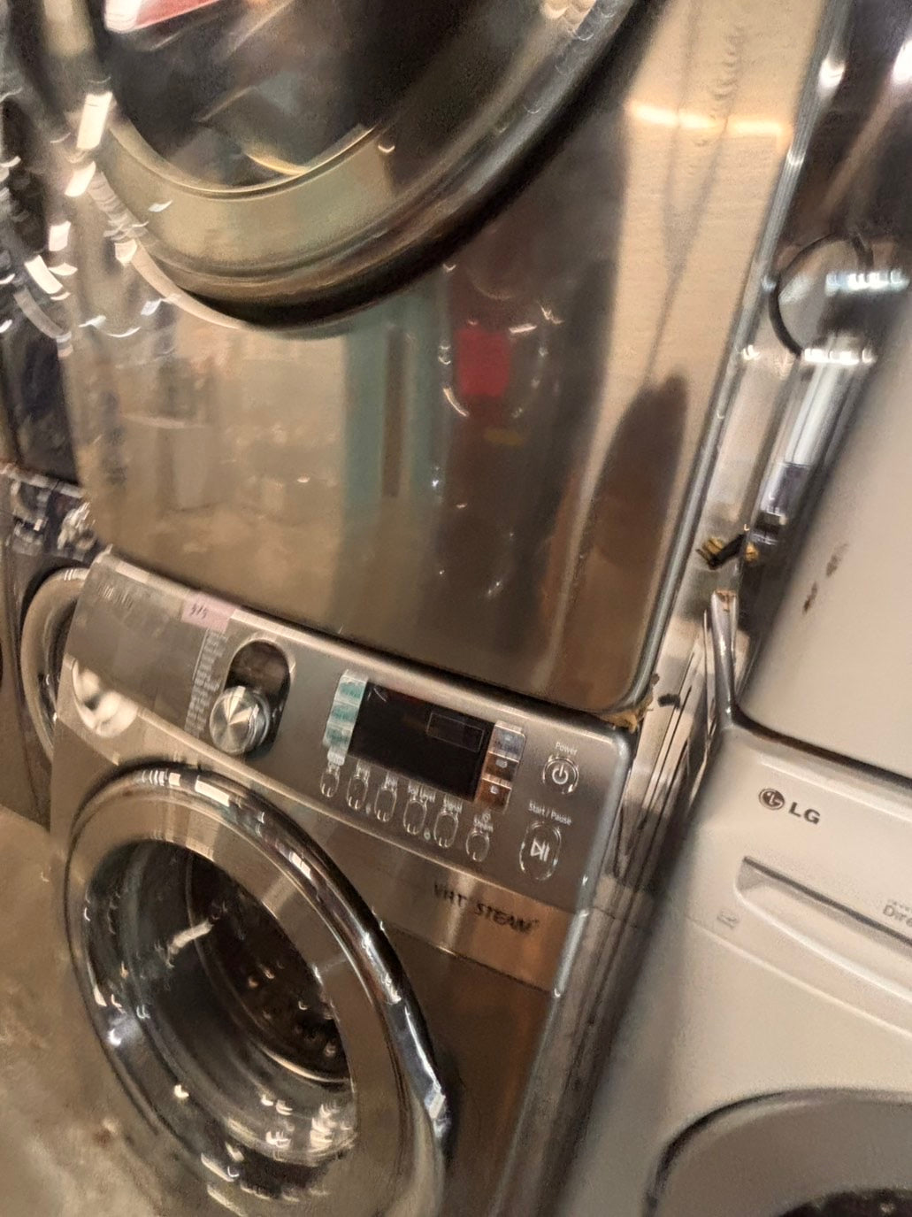 SALE🔥SAMSUNG front load washer large capacity & dryer set electric 220v front load stackable or side by side - in silver,gray #WGS4TSET