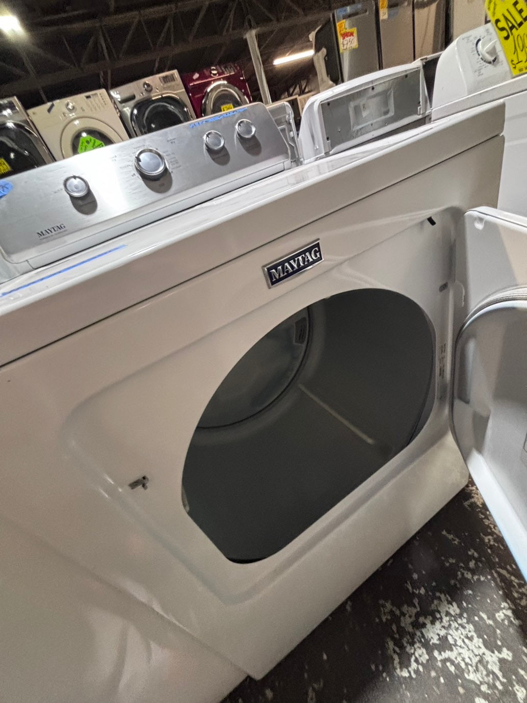 >*maytag  top load washer large capacity with removable agitator  & electric dryer 220v  set top load side by side #AAT3YB