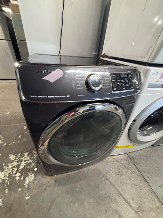 >*july 4th sale 🔥samsung steam sensor Dry front load stackable electric 220v dryer in dark gray color used-refurbished 27" #DEAQ1NB
