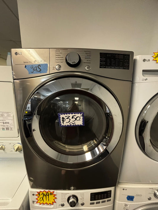 - LG front load GAS dryer large capacity stainless steel stackable 27” #GD401KL