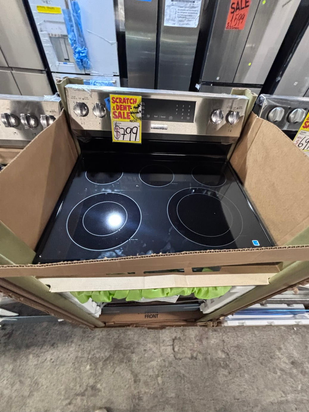 } new open box 📦 GE five burner stainless steel  ,bake broil , self clean #GES996B
