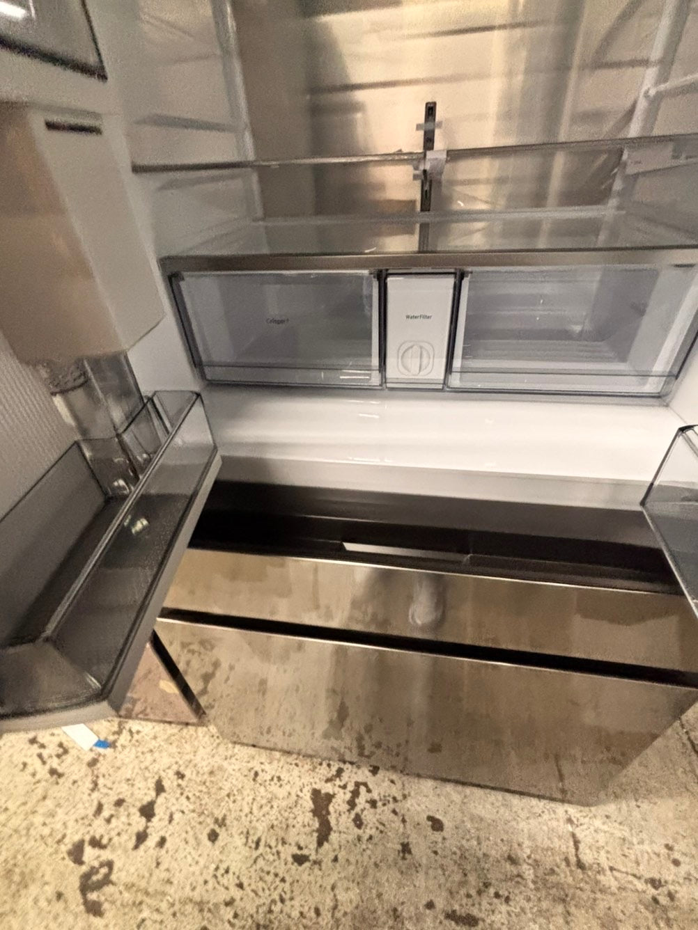>special🎈New open box (costumer return ) Samsung - Bespoke 29 cu. ft. Full size  4-Door French Door Refrigerator with AI Family Hub+ - Charcoal Glass  & Black/Charcoal #RFFH2241B