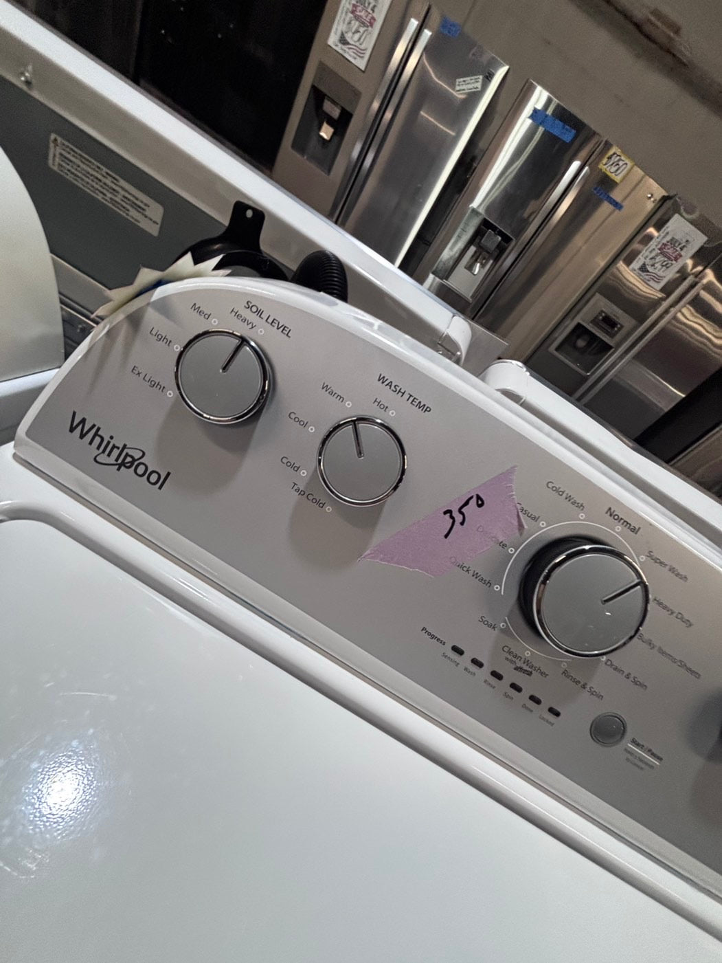 >*whirlpool top load washer  & electric dryer 220v  set top load side by side #TLSWT1YB