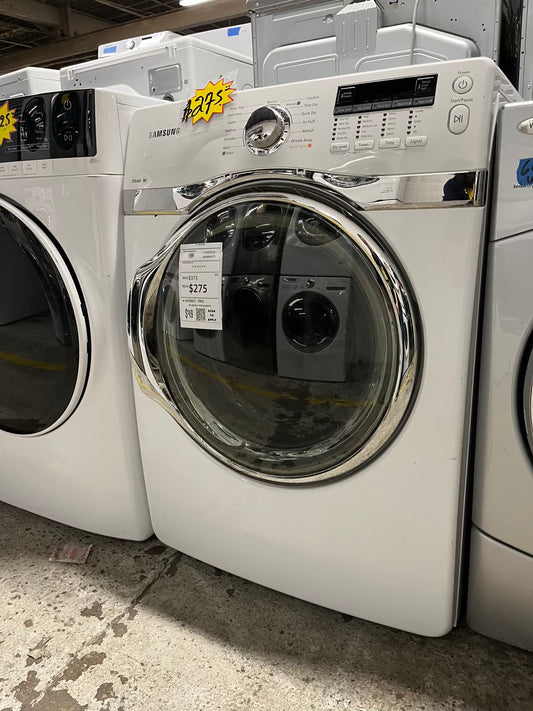 Samsung electric 220v dryer front load stainless steel drum large capacity in white 27" #ED302PB