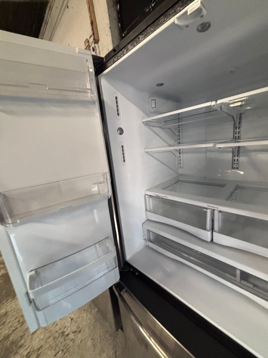 >GE 36” French Door Refrigerator Super-Capacity with ice maker & water dispenser ,used-refurbished #GE50PSB